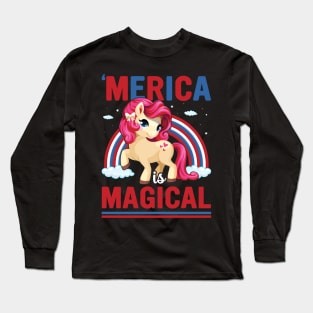 4th of July Unicorn Lovers Long Sleeve T-Shirt